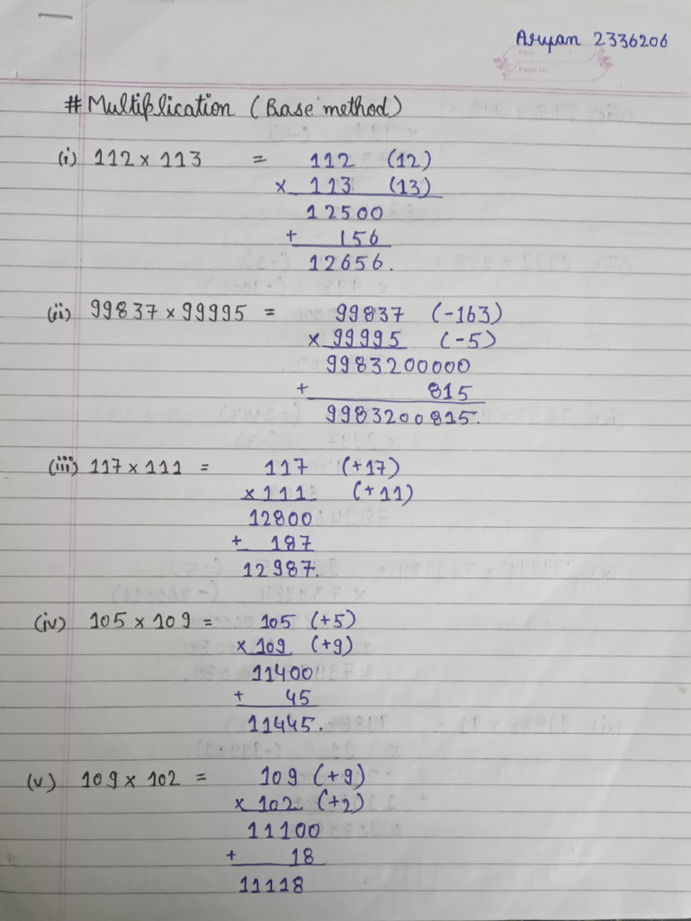Advanced Multiplication Techniques | PDF