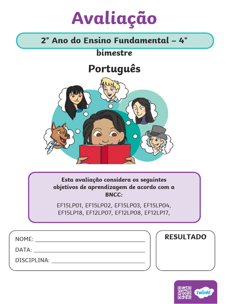 Avaliacao de Portugues 2 Ano EF 4 Bimestre | PDF | Borboleta | Vida