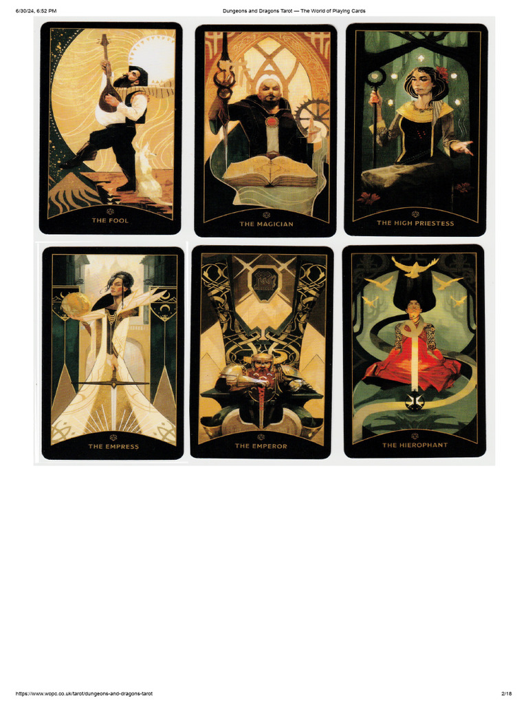 Dungeons & Dragons Tarot Guide | PDF | Tarot | Playing Cards