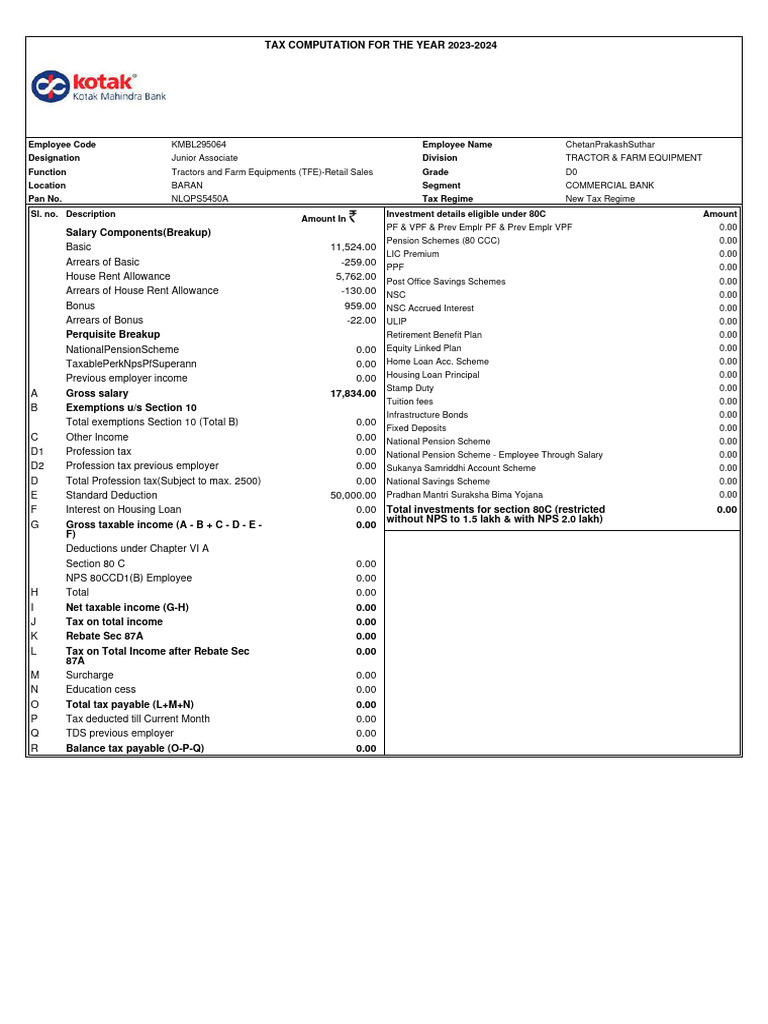 Taxcomp KMBL295064 | PDF | Taxes | Payments