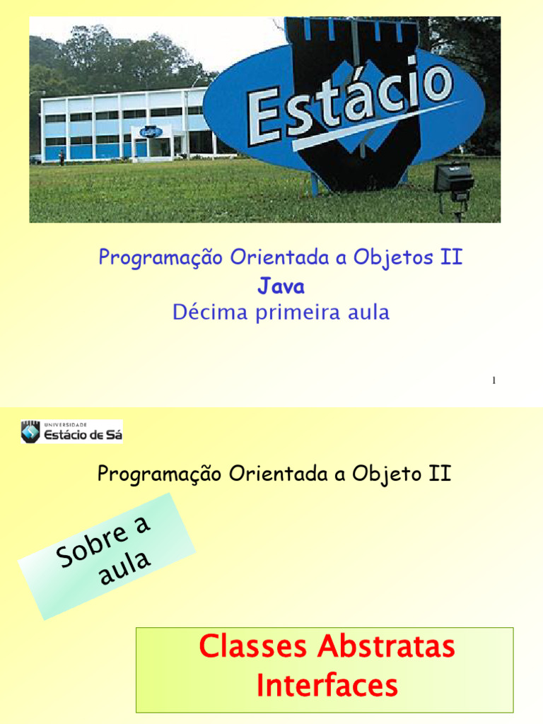 Classes Abstratas e Interfaces em Java | PDF | Classe (programação de ...