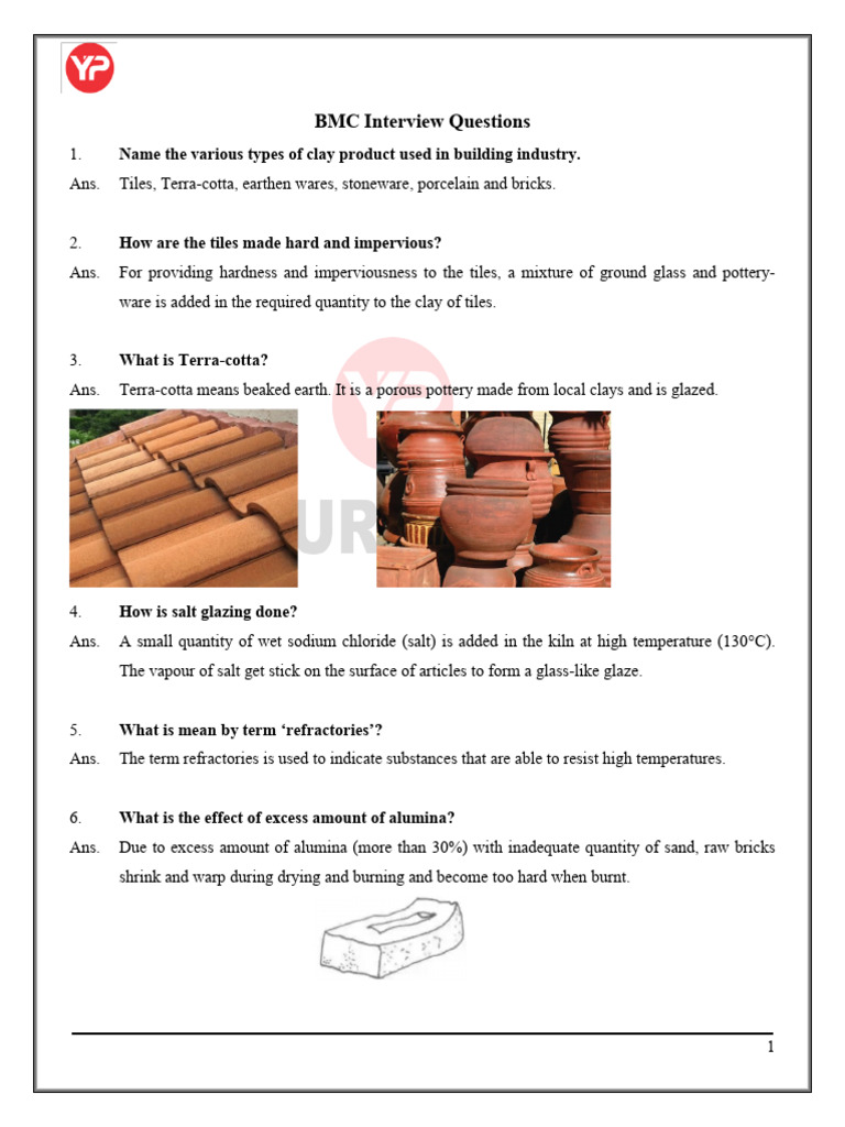 BMC Interview Questions Updated | PDF | Concrete | Cement