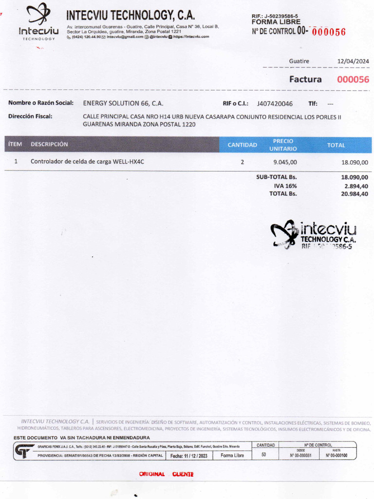 Factura 000056 | PDF