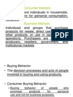 Consumer Markets and Behavior Factors Influencing Purchases