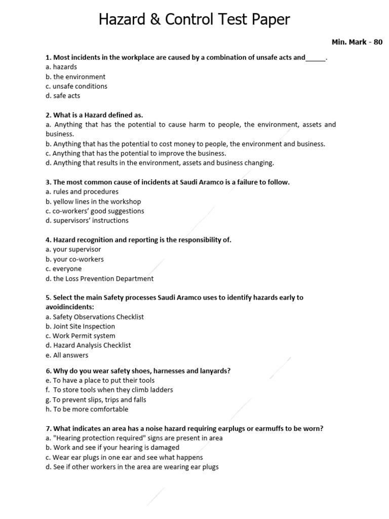 Hazard Questions | PDF | Fires | Welding