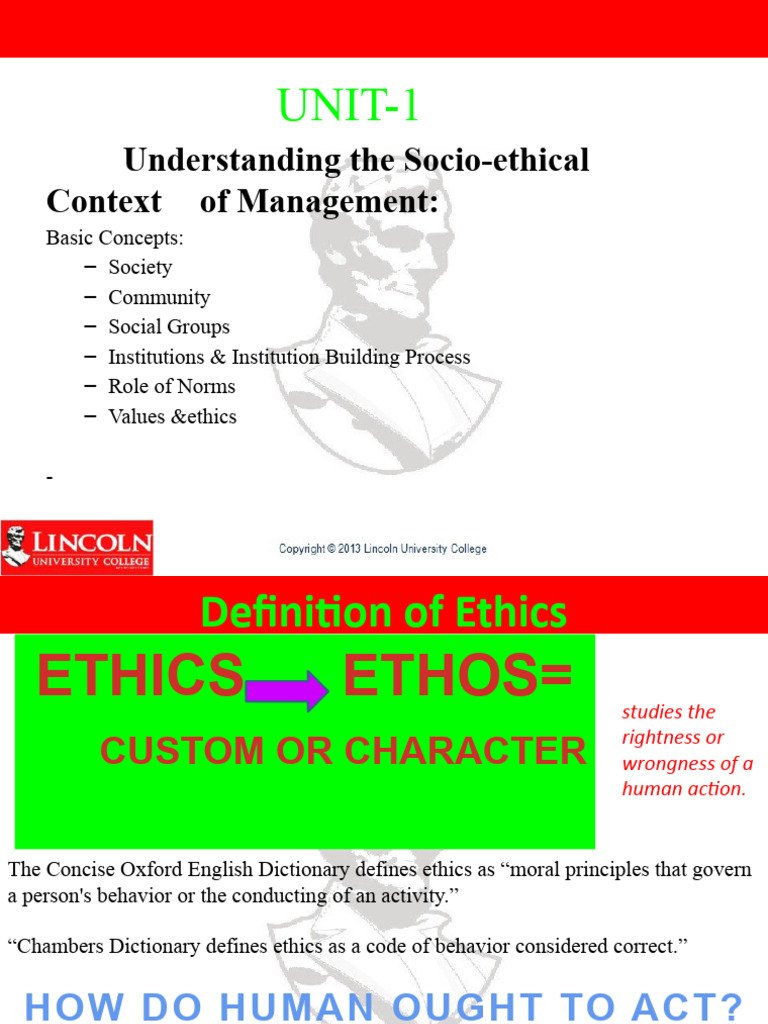 Business Ethics 1 BBA | PDF | Morality | Community