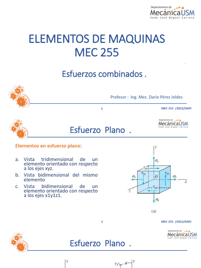 Esfuerzos Combinados en Elementos de Máquinas | PDF | Viga (Estructura ...