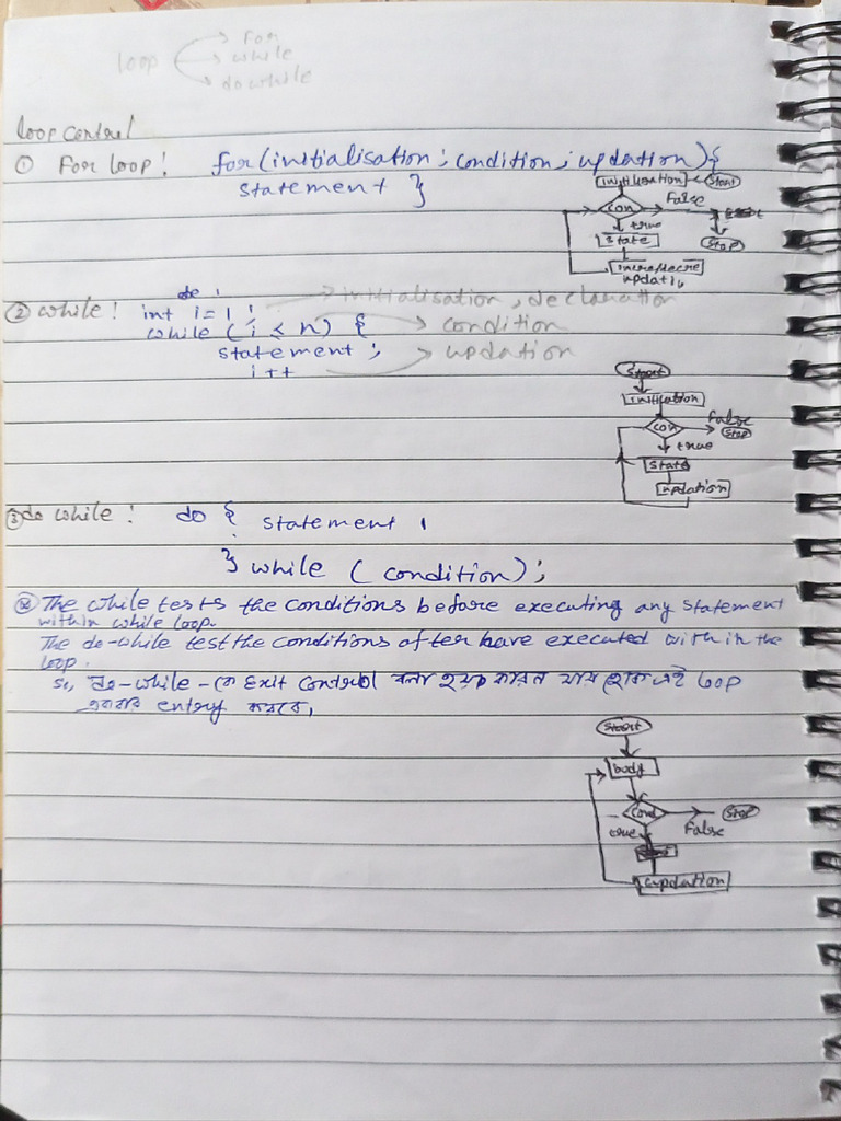 Hand Written Cheat Notes On C by M.B. (3 Loops) | PDF