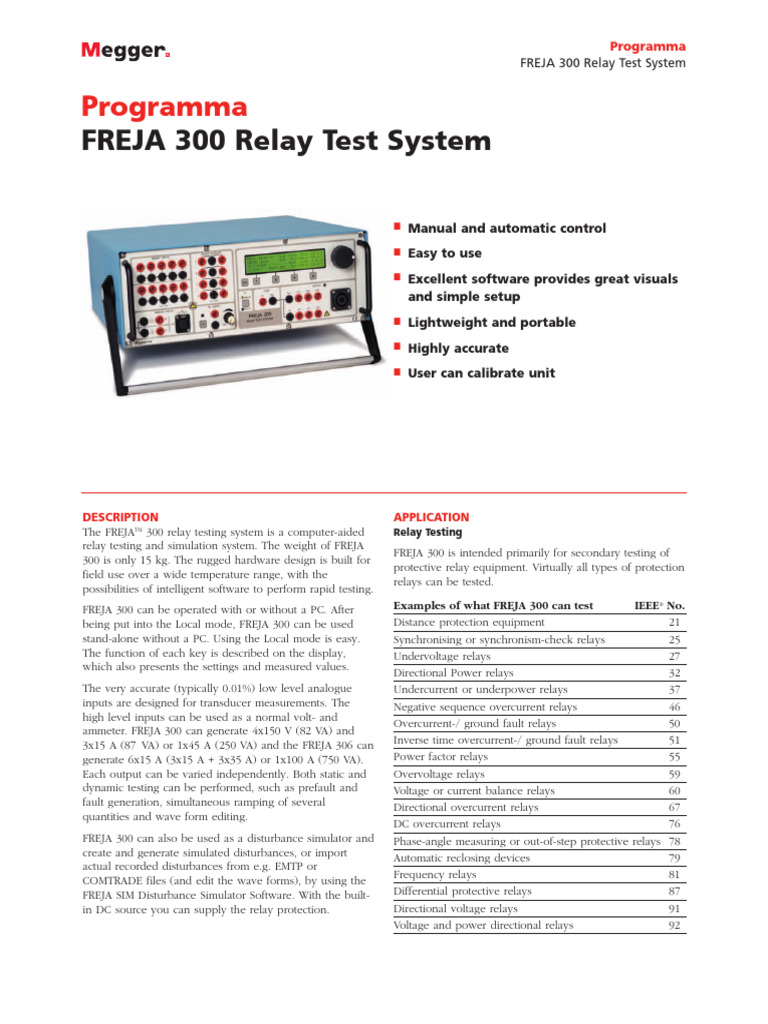 Freja 300 | PDF | Relay | Switch