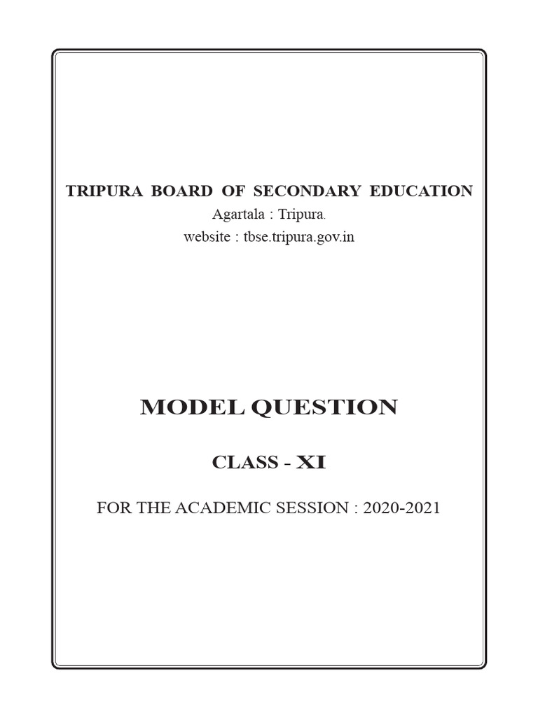 Model Question Papers - XI | PDF | Debits And Credits | Financial Services