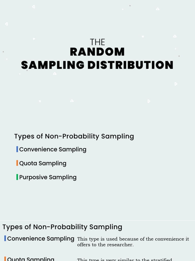 Week 2-2 - Random Sampling | PDF