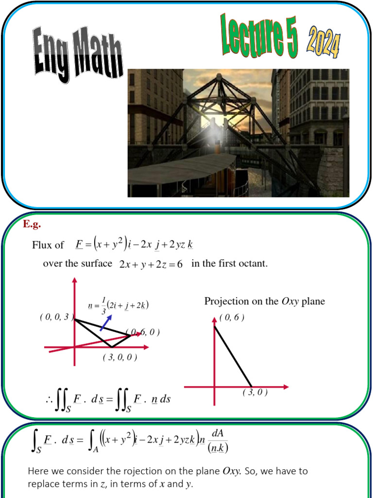 Eng Math Lecture 5 2024 | PDF | Divergence | Linear Algebra