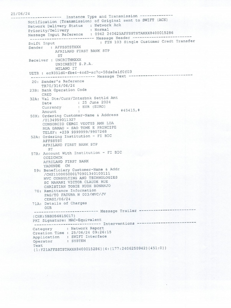 Tranf Swift-4 | PDF