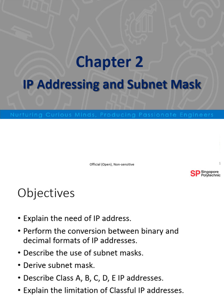 Chapter 2 - IP Addressing and Subnet Mask - 2022 | PDF | Ip Address ...