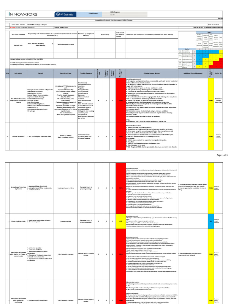 Hazard Identification & Risk Assessment Guide | PDF | Pallet | Scaffolding