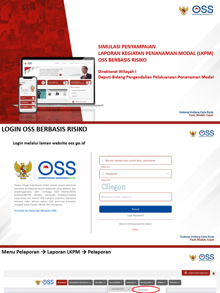 Simulasi Penyampaian LKPM Oss Rba | PDF