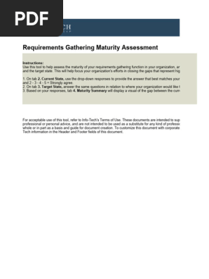 03 Requirements Gathering Maturity Assessment