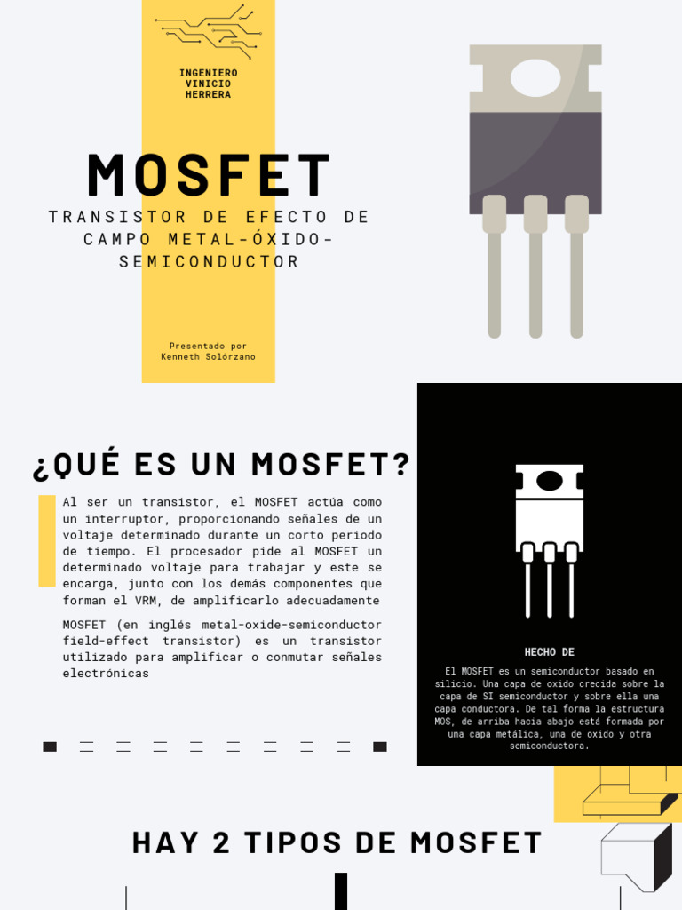 Introducción al MOSFET: Tipos y Funciones | PDF