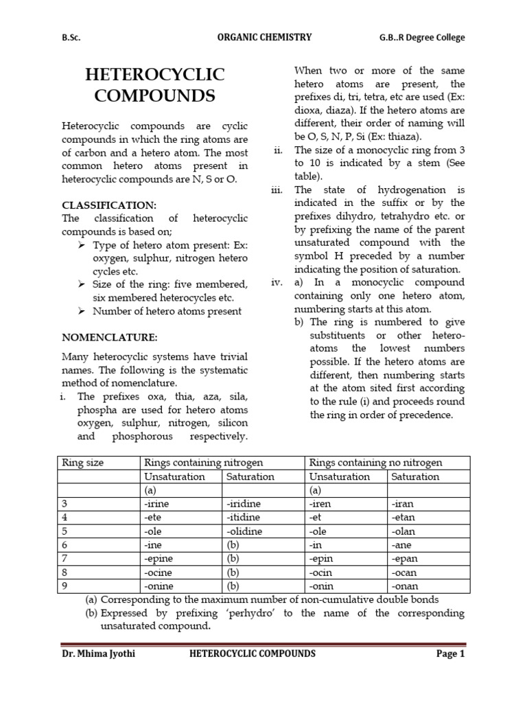 Heterocyclic Compounds | PDF | Pyridine | Aromaticity