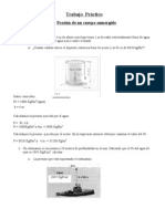 Un Depósito Cilíndrico de 4 M de Altura Cuya Base Tiene 1 M de Radio Está Totalmente Lleno de Agua