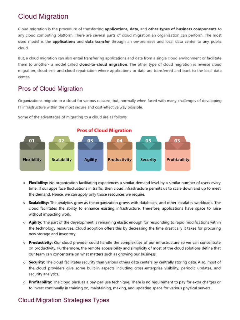 Cloud Migration Strategies and Process | PDF | Cloud Computing | Computing