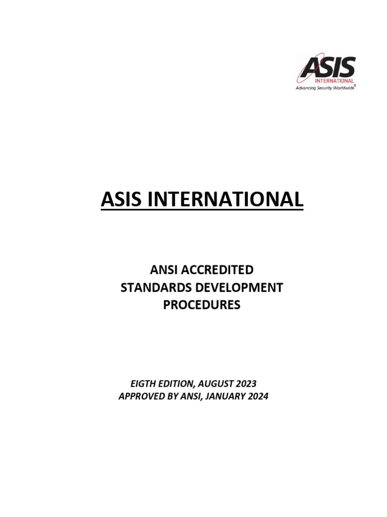 Asis Asd Procedures 8th Edition | PDF | Appeal | Complaint