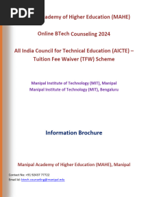 2024 BTech AICTE TFW Information Brochure Final