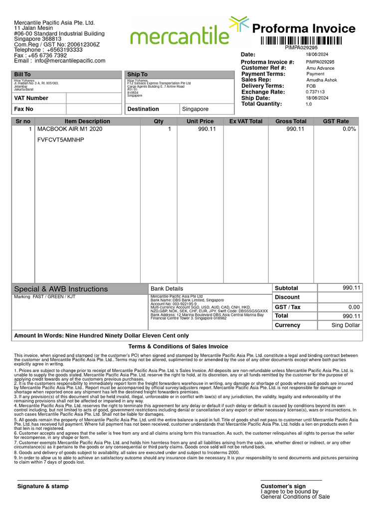 SG MGN 1 | PDF | Invoice | Value Added Tax