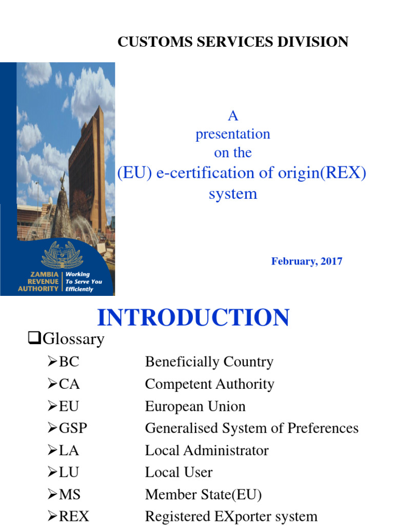 EU REX System Presentation 2017 | PDF