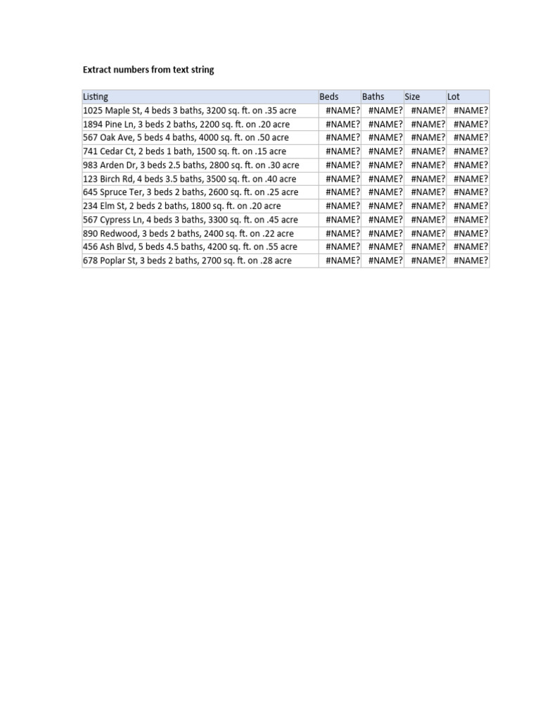 Extract Numbers From Text PDF