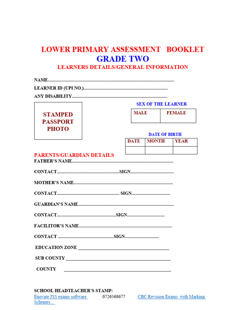 Assessment Book Grade 2 | PDF | Plural | Grammatical Number