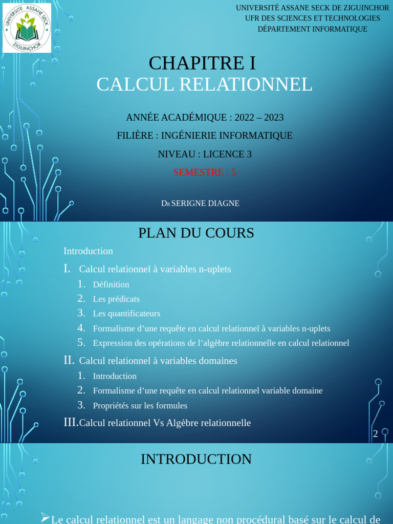Calcul relationnel et n-uplets | PDF | Calcul des prédicats | Logique ...