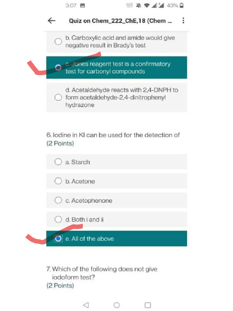 CHEM - 222 - Quiz - Question - With Solution | PDF
