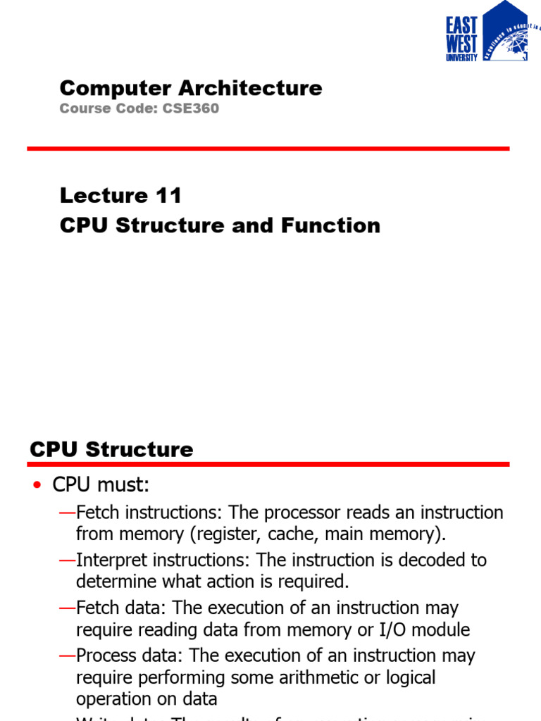 11 Processor Structure and Function 20 3 18 | PDF | Central Processing ...