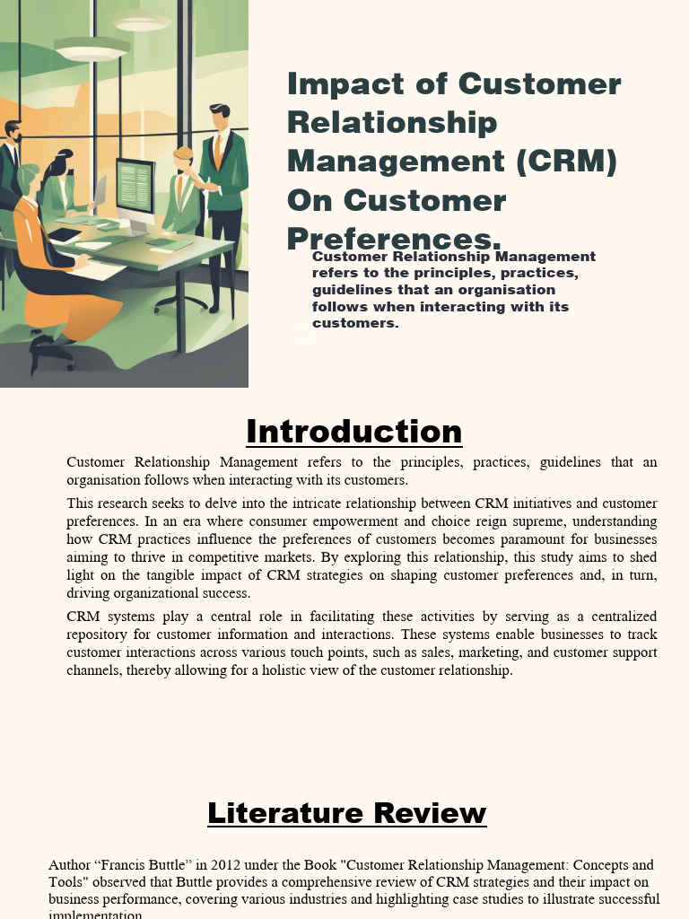 CRM's Impact on Customer Preferences | PDF | Customer Relationship ...