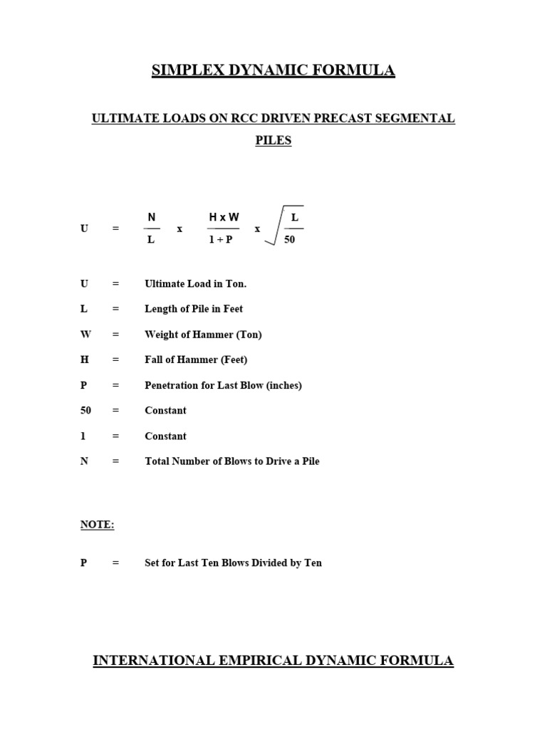 Simplex Dynamic Formula | PDF