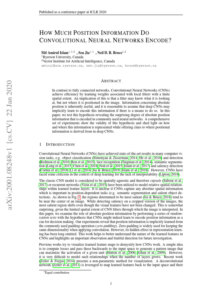 CNNs and Position Information Encoding | PDF | Applied Mathematics ...