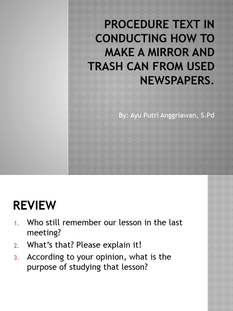 Procedure text pdf