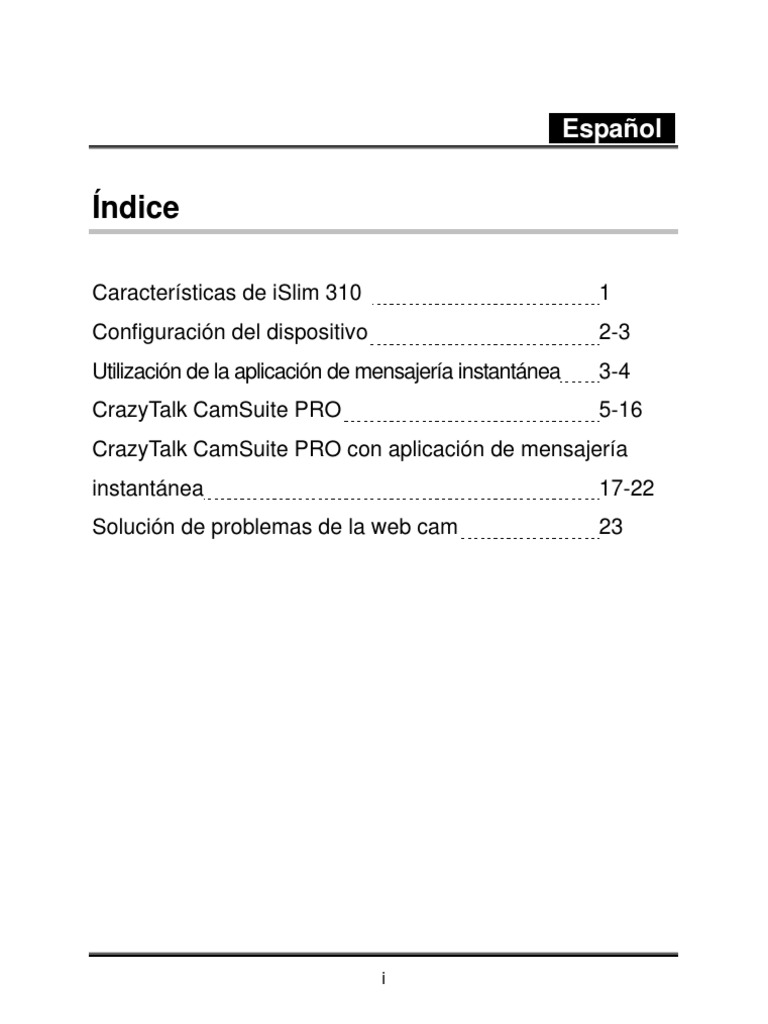 Islim 310 Manual Spanish PDF Point and Click Ventana (informática)