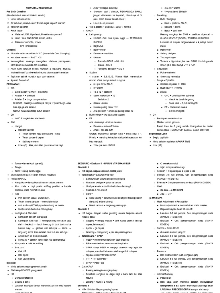Prosedur Resusitasi Neonatal MR SOPA | PDF