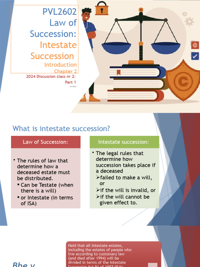 2b Discussion Class - 2nd Lecture. Part 1 - 13.3.2024 - Intestate ...