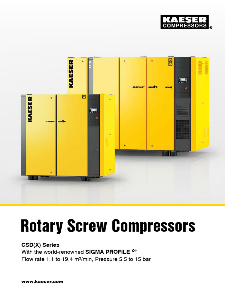 CSD(X) Series Rotary Screw Compressors | PDF | Clothes Dryer | Engines
