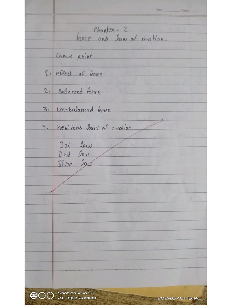 Class 9 Force And Laws Of Motion Exercise Pw