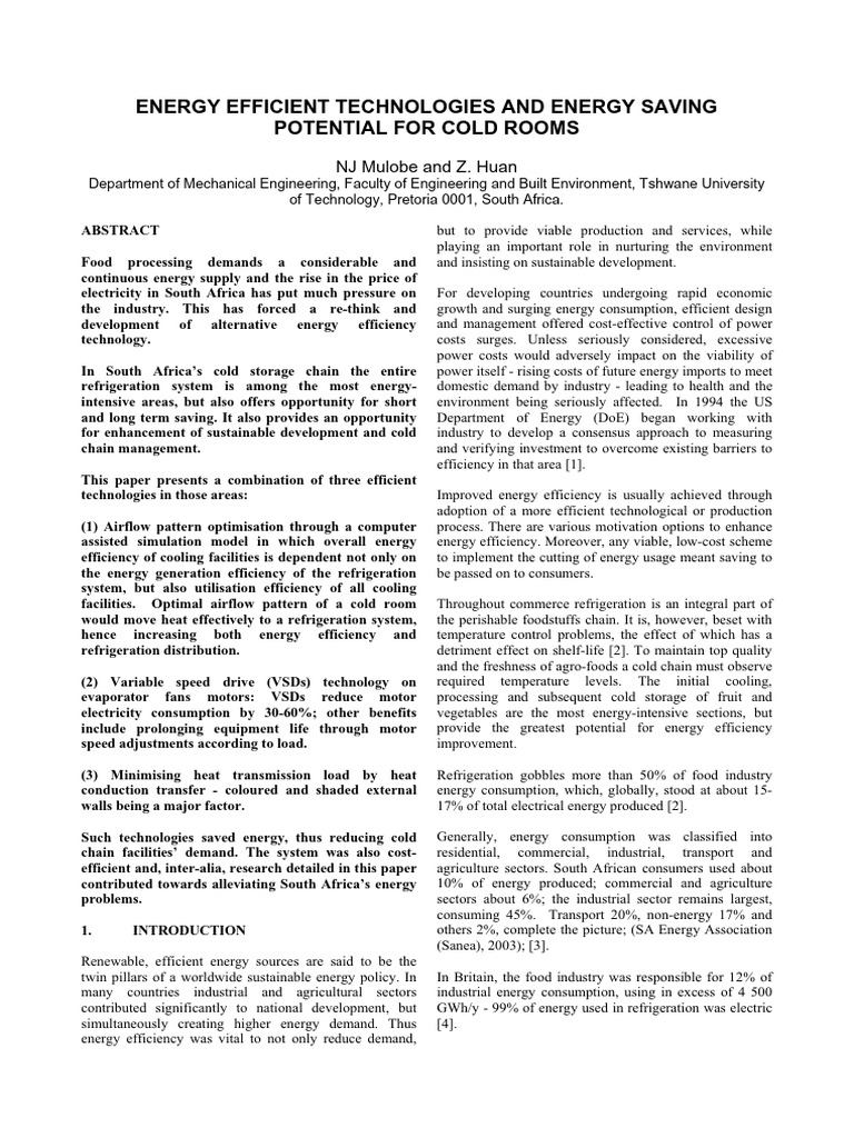 Engcf05 Energy Efficient Technologies and Energy Saving Potential For ...
