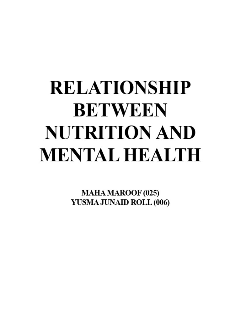 Nutrition's Impact on Mental Health | PDF | Nutrition | Diet & Nutrition