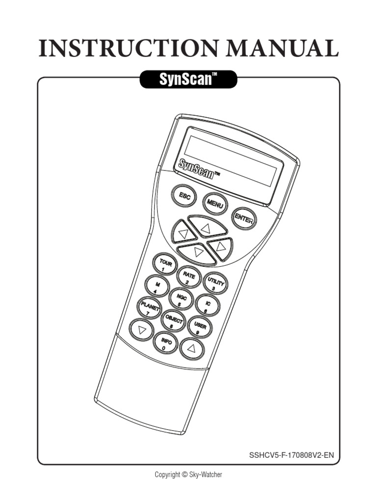 SynScan Hand Controller Manual | PDF | Telescopic Sight | Astronomy