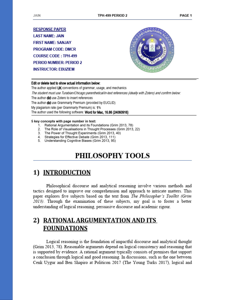 Rational Argumentation Insights | PDF | Reason | Argument