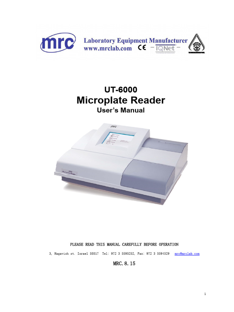 Ut-6000 Opr | PDF | Personal Protective Equipment | Absorbance