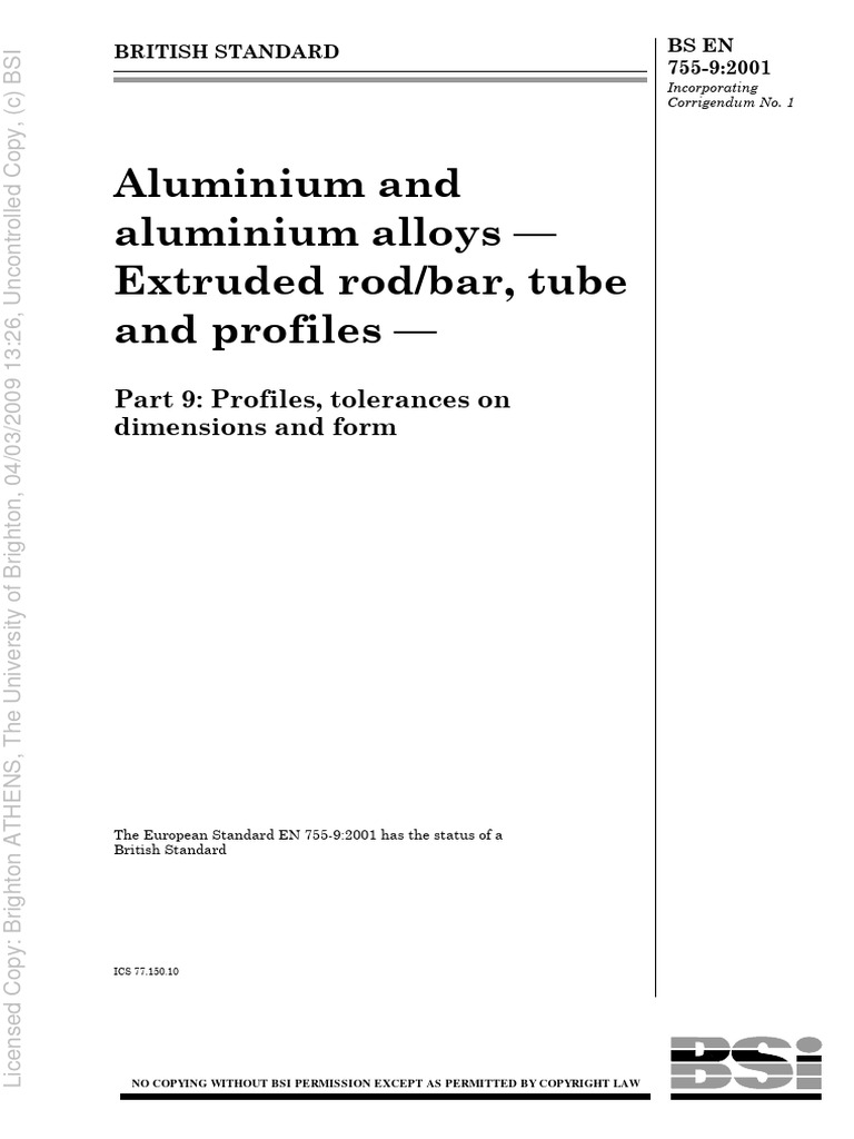 En 755-9 | PDF | Extrusion