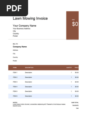 landscaping invoice 26